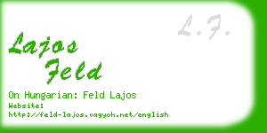 lajos feld business card